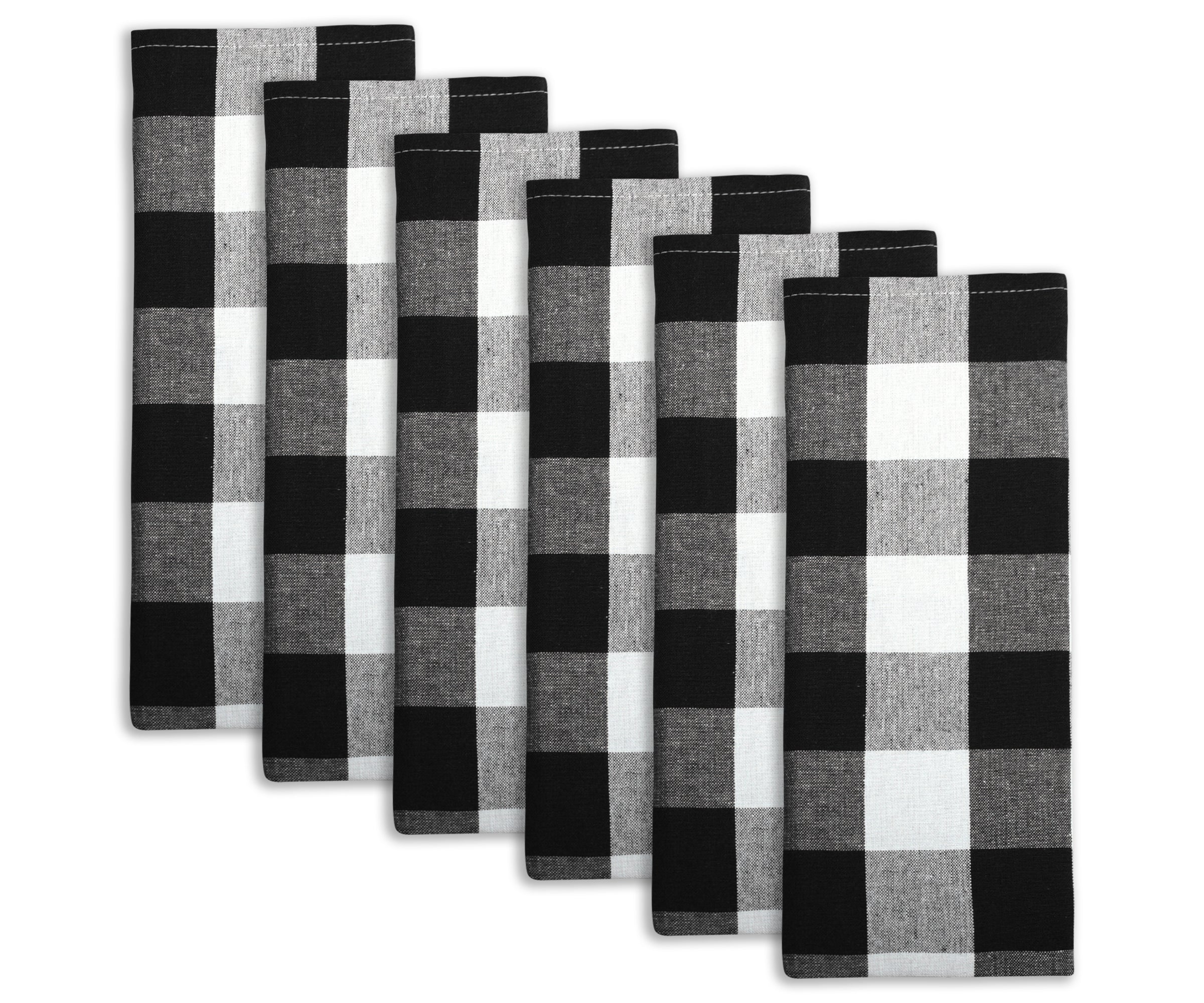 Black and white buffalo check kitchen towels sale