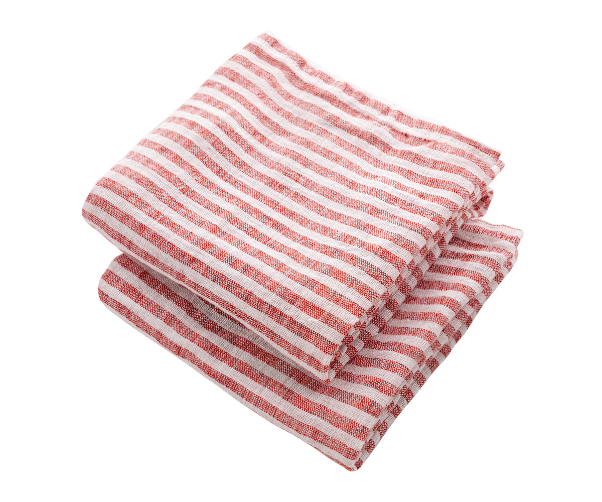 Linen Tea Towel in Red Gingham. Kitchen Dish Towel. 100% Linen. Gift  Wrapping Cloth. Christmas Gift 