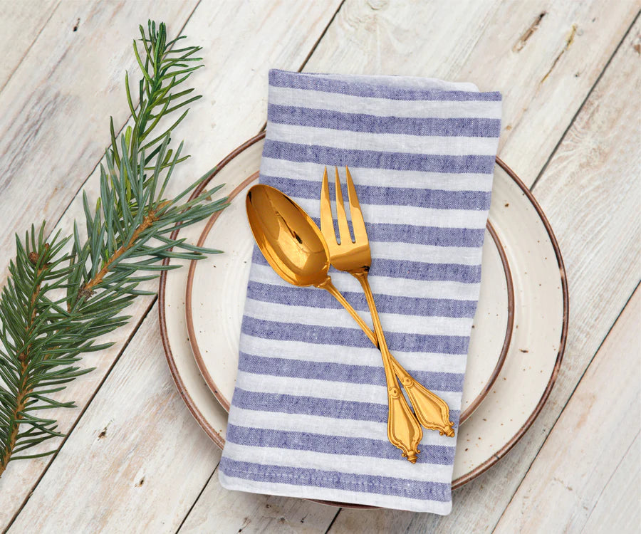 striped napkins