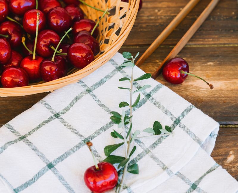 checked plaid napkin