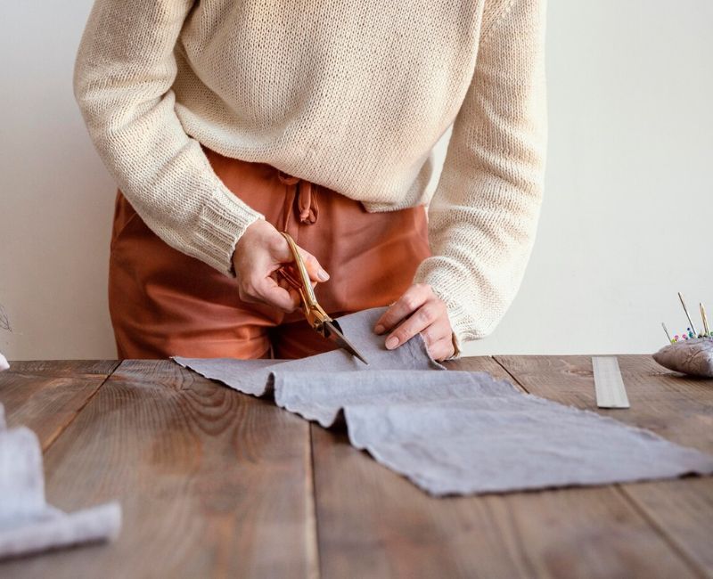 DIY Napkins with Mitered Corners