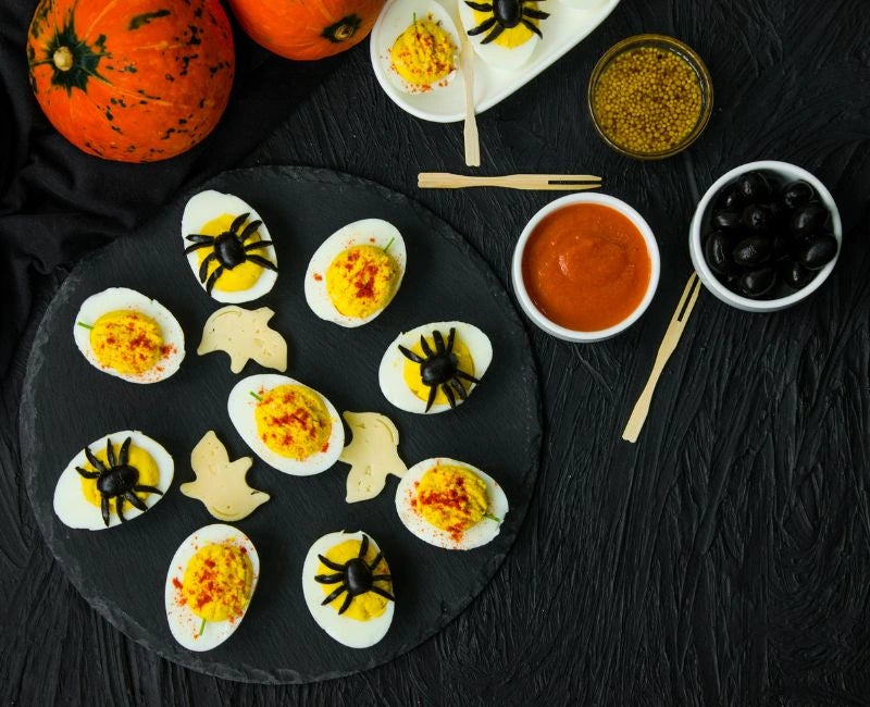 How to Make Spooky Spider-Deviled Eggs for Halloween