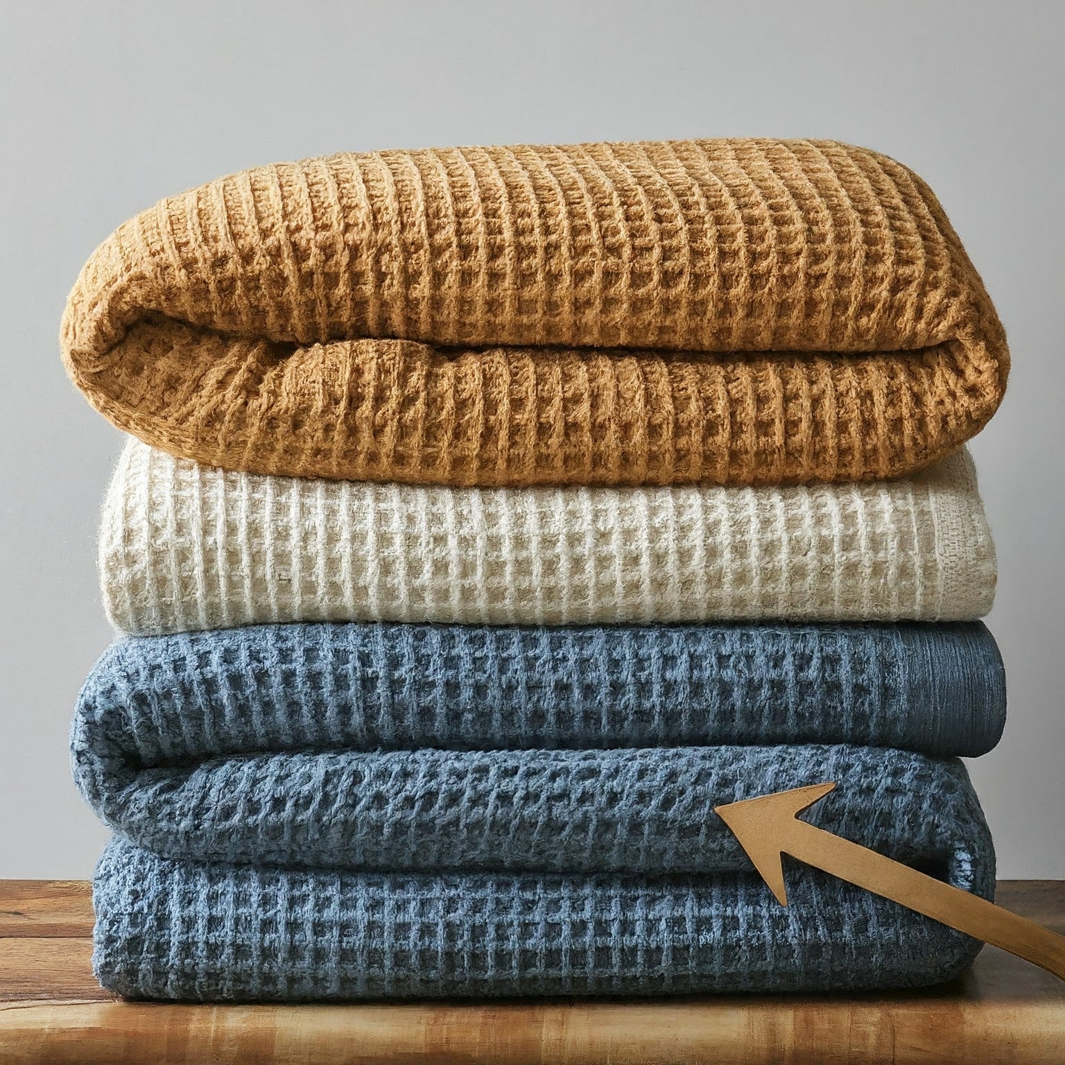 Woven waffle blanket sale