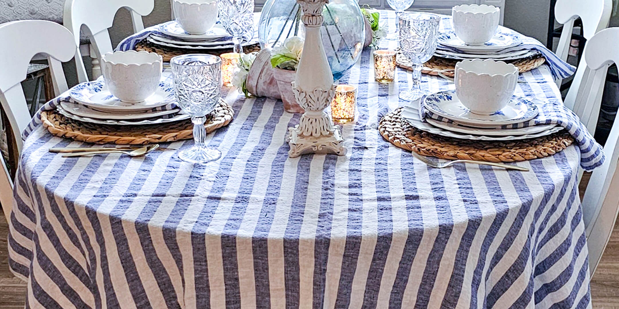 Round Linen Tablecloth