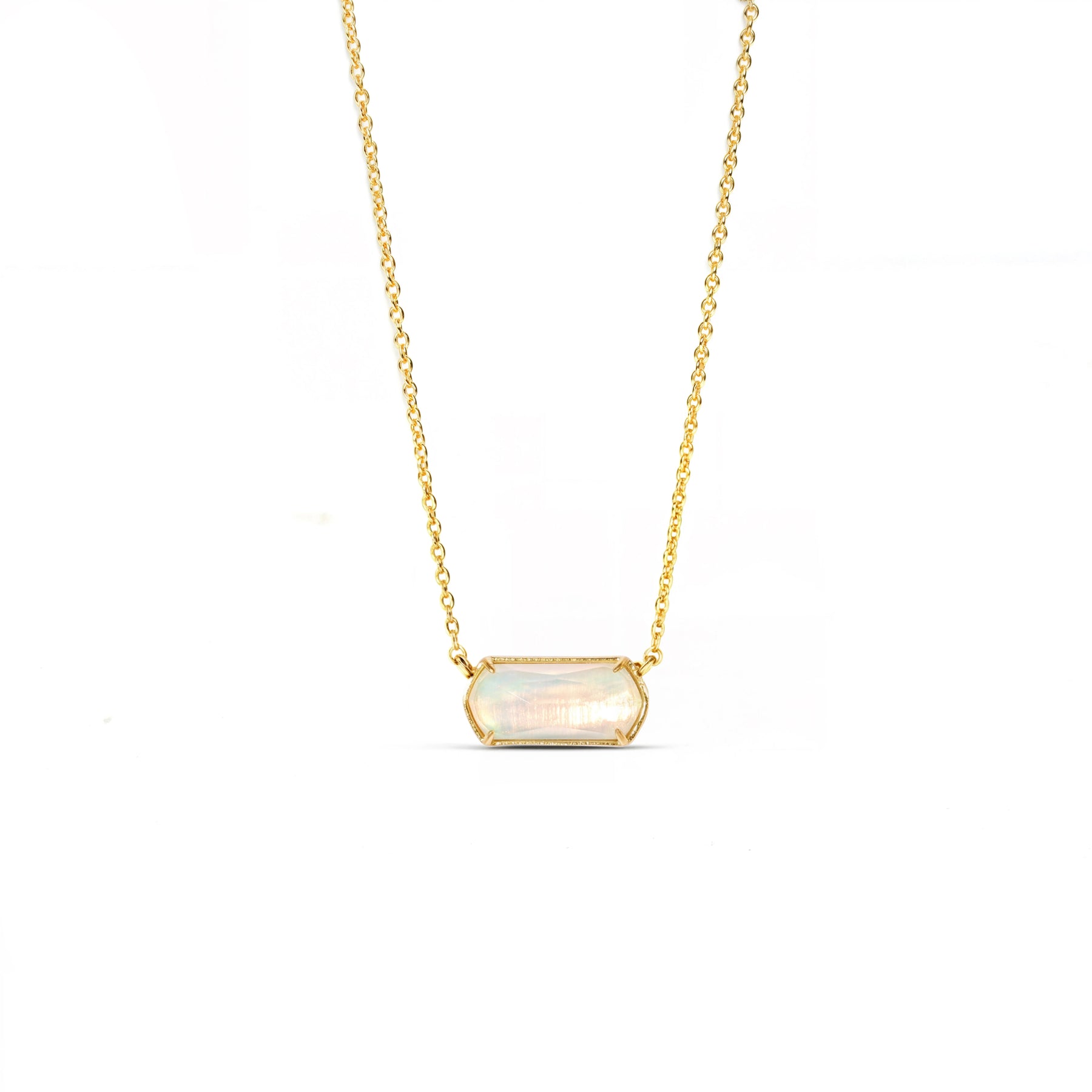 Aura Topaz Pendant Necklace - Opal