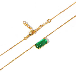 Aura Topaz Necklace in Green Emerald Pendant