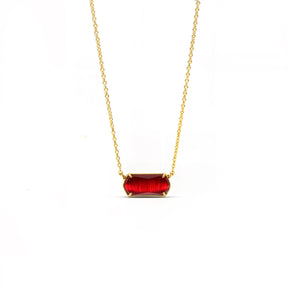 Aura Topaz Necklace in Red Ruby Blaze Pendant