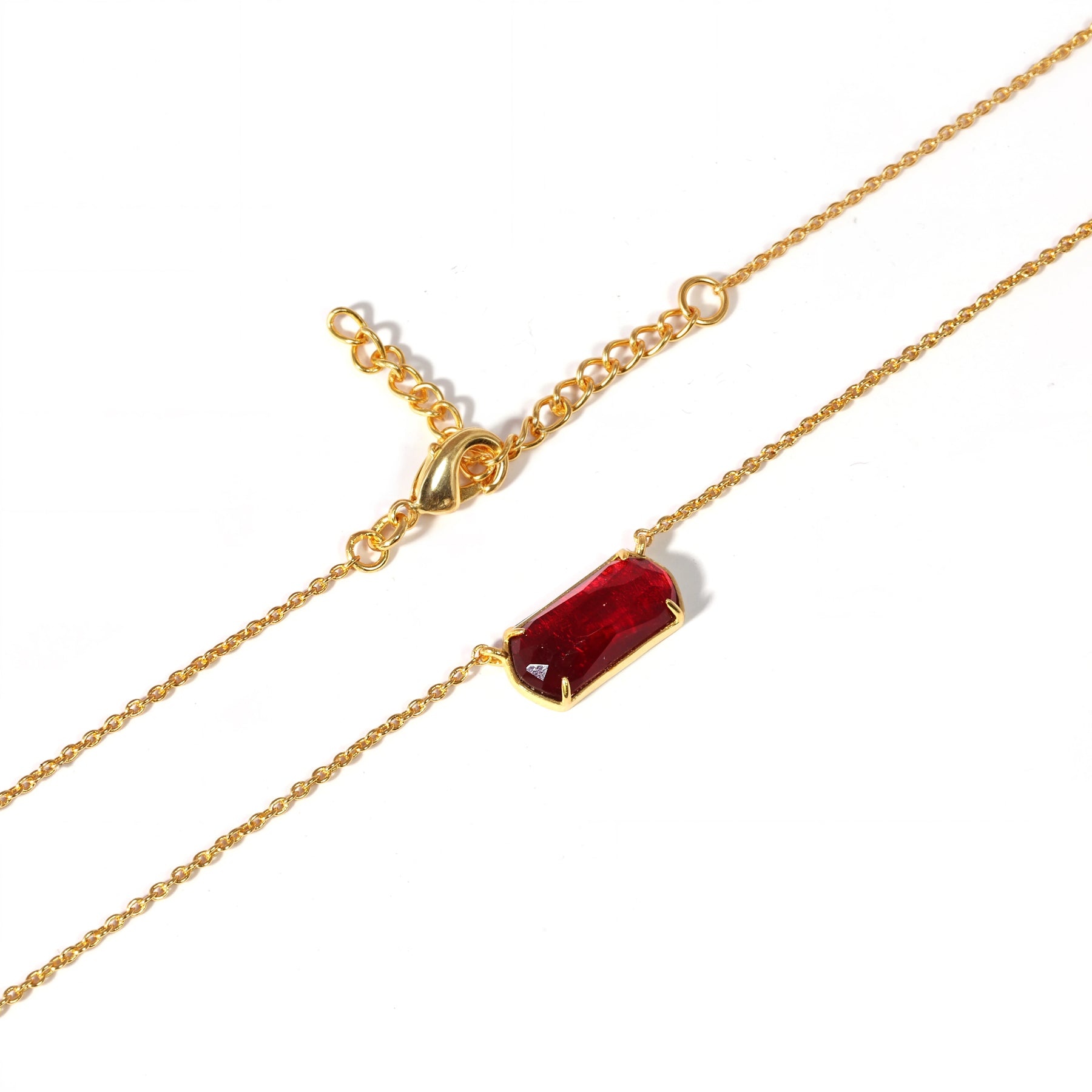 Aura Topaz Necklace in Red Ruby Blaze Pendant