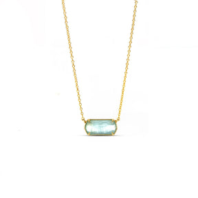 Blue Topaz Necklace - Aura Topaz Necklace in Ocean