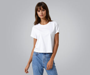 plain white crop top