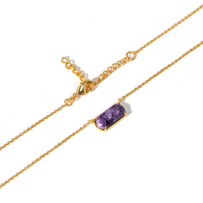 Aura Topaz Pendant Necklace - Charoite