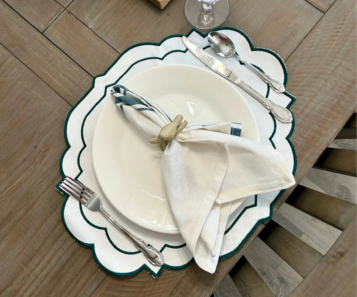 Oval Placemats Set of 4 - Cotton Placemats