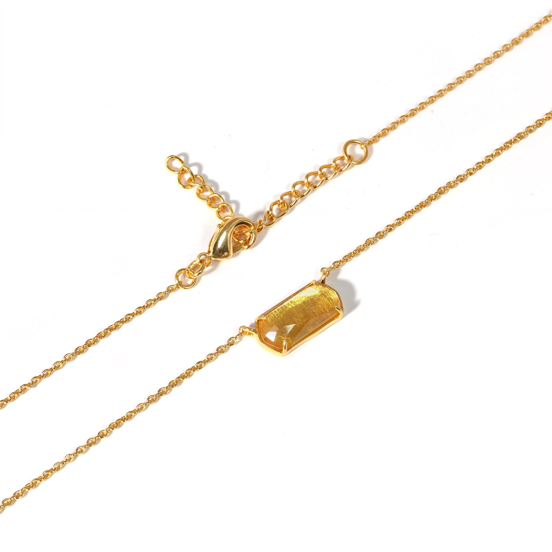 Aura Topaz Pendant Necklace - Citrine Stone