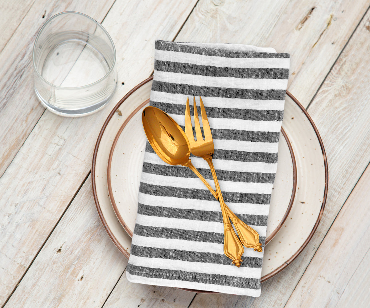 Subtle beige napkins, versatile enough to complement any table decor or occasion.