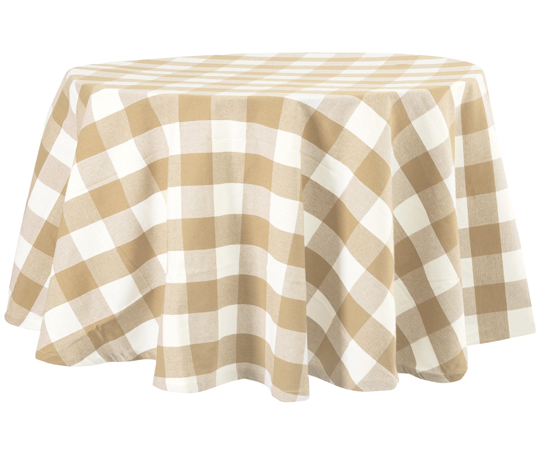 High-quality buffalo check fabric tablecloth for dining tables.