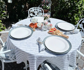 Round Linen Tablecloth 63"