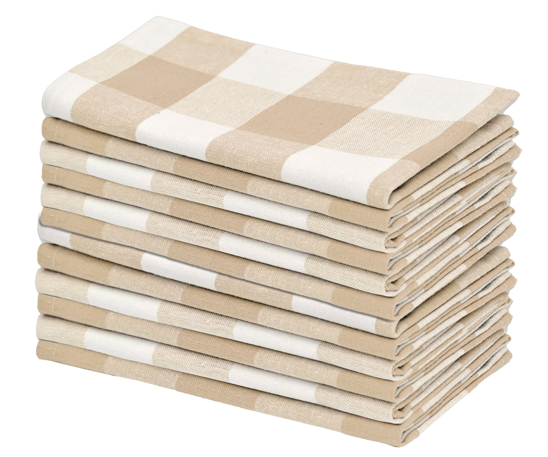 Beige Plaid Napkins