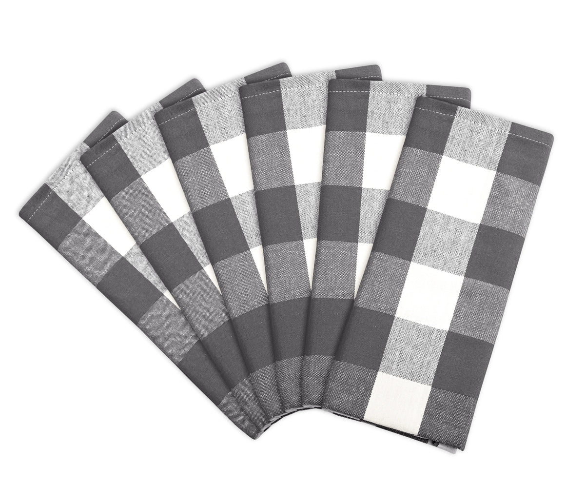 Gray Plaid Napkins