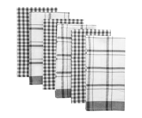 Set of stylish checkered kitchen towels in various colors for everyday use.