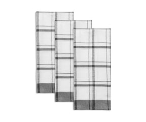 High-quality plaid dish towels adding a decorative touch to the kitchen decor.