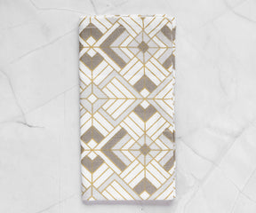 Printed Napkins - Metallic Gold Foil Napkins