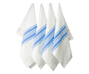 Classic Cream Kitchen Towels with Blue Stripes – 100% Cotton & Highly Absorbent