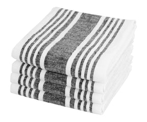 Linen cloth napkins with subtle stripes, enhancing the table decor for casual and formal occasions.