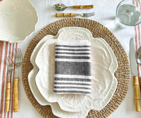 Black Striped Napkins Set of 4, 8 & More