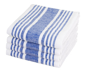 Beautifully crafted linen striped napkins, adding a touch of sophistication to any meal.