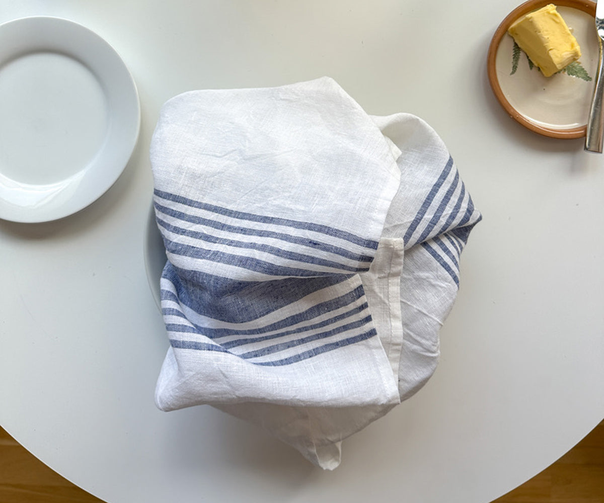 Blue Striped Napkins Set of 4, 8 & More