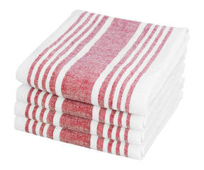 Linen napkins featuring bold stripes, a chic addition to modern table settings.