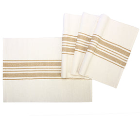 Beige braided cotton placemats with farmhouse charm