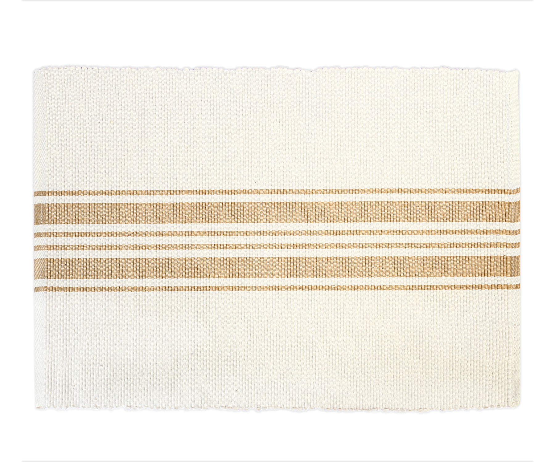 Beige Striped Cotton Placemats Set of 4