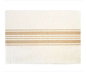 Beige Striped Cotton Placemats Set of 4