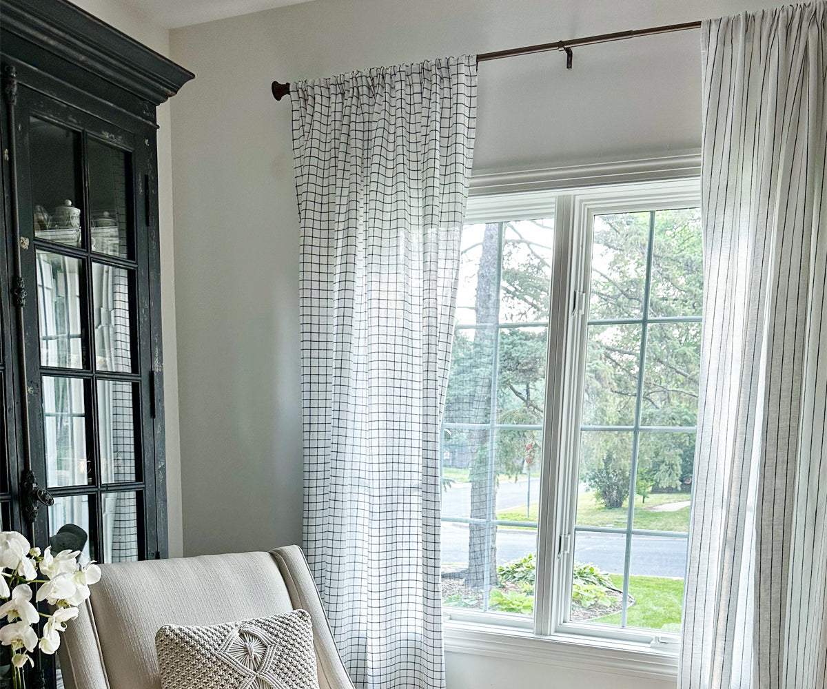 100 % Linen Curtains - White Curtains