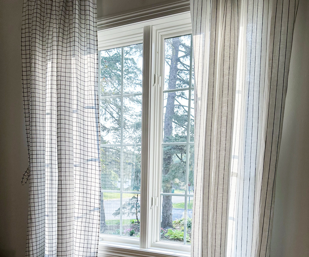 100 % Linen Curtains - White Curtains