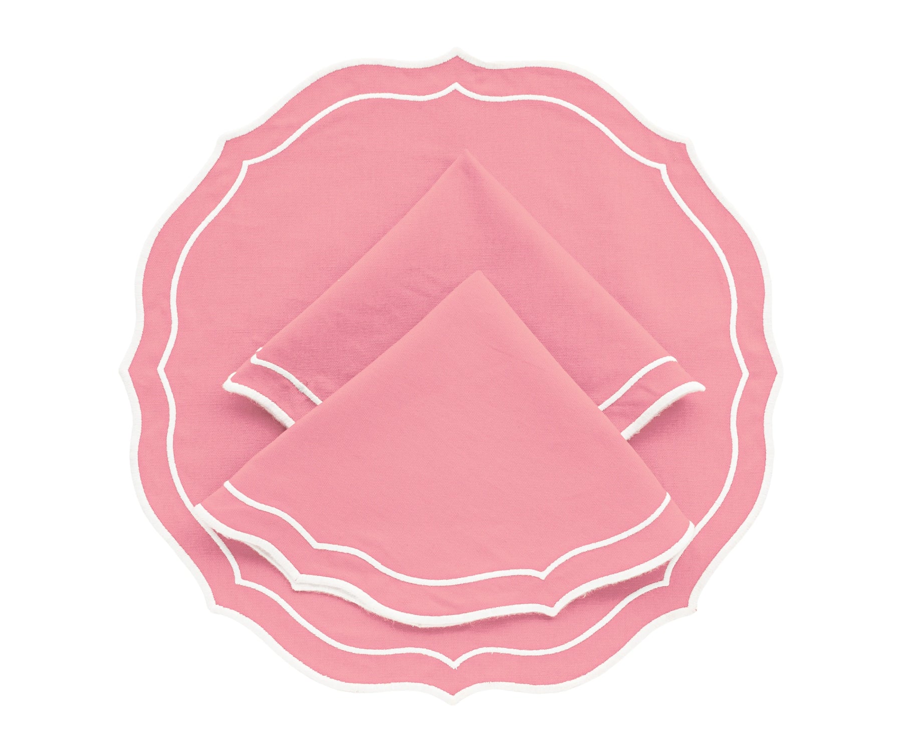 Peony Round Scalloped Placemats