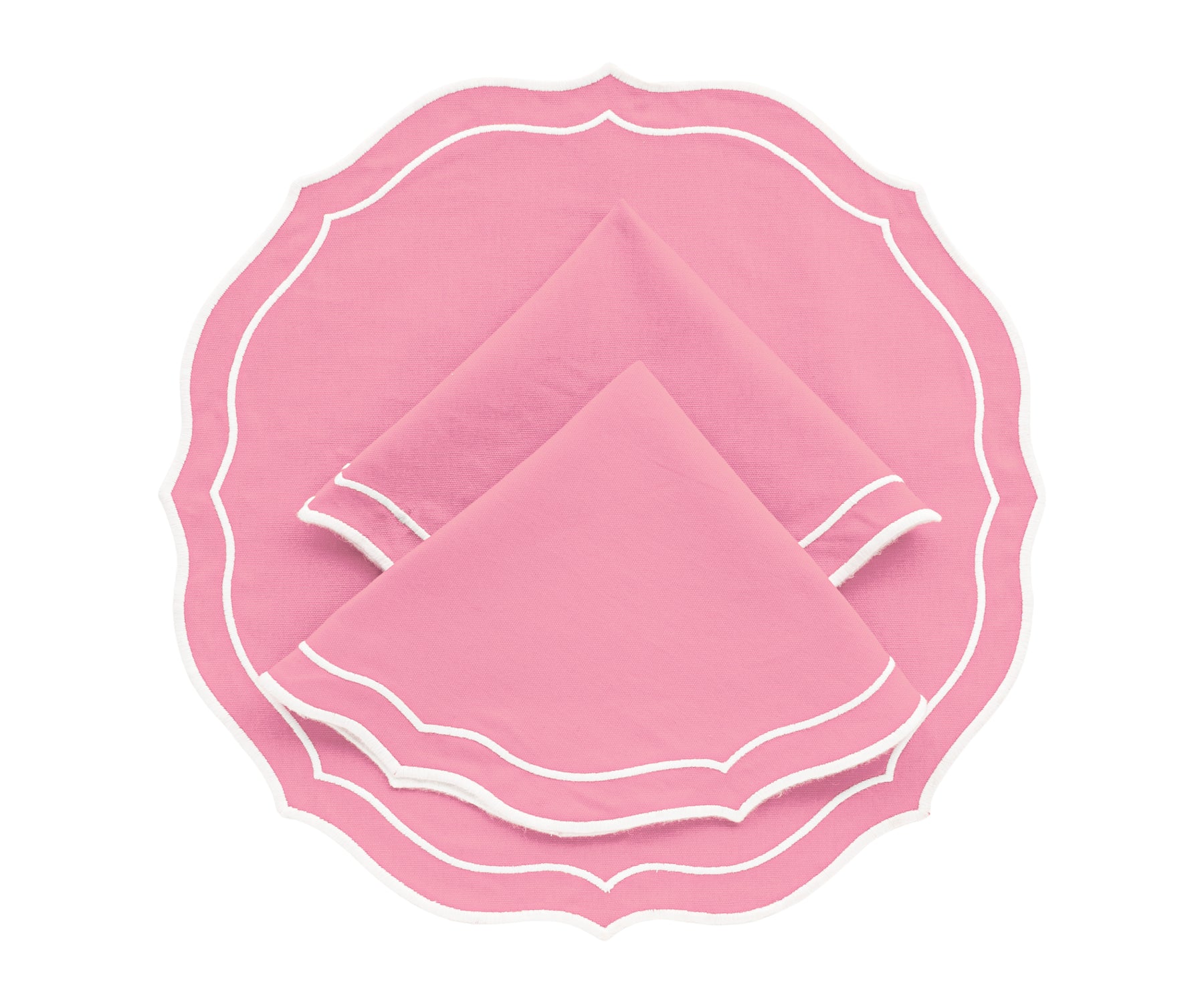 Pink Scalloped Placemats