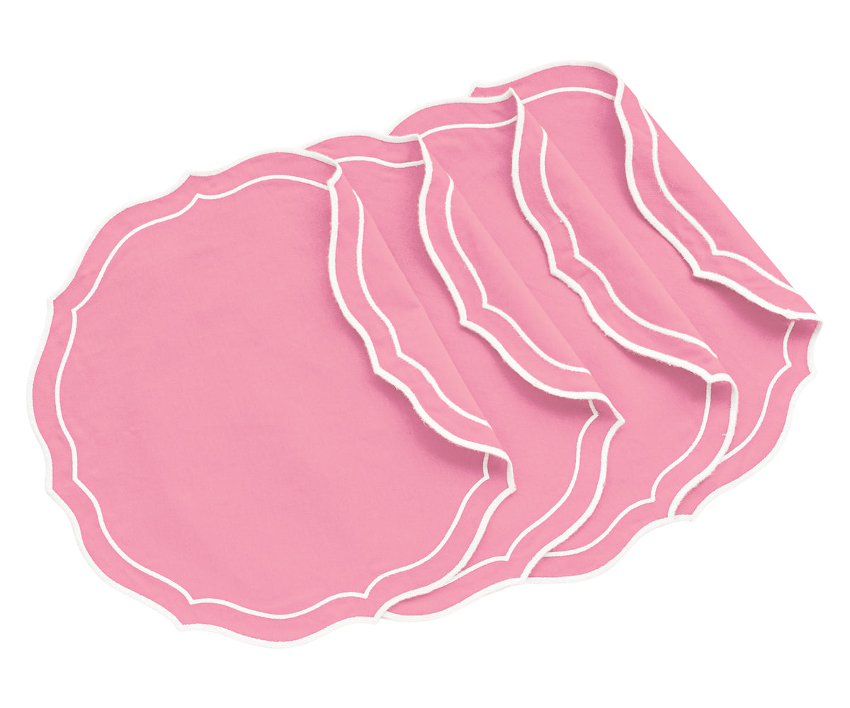 Pink Scalloped Placemats