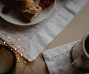 White dinner napkins for a formal setting