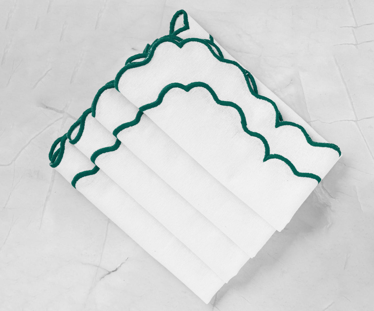 Luxury Scalloped Table Napkins