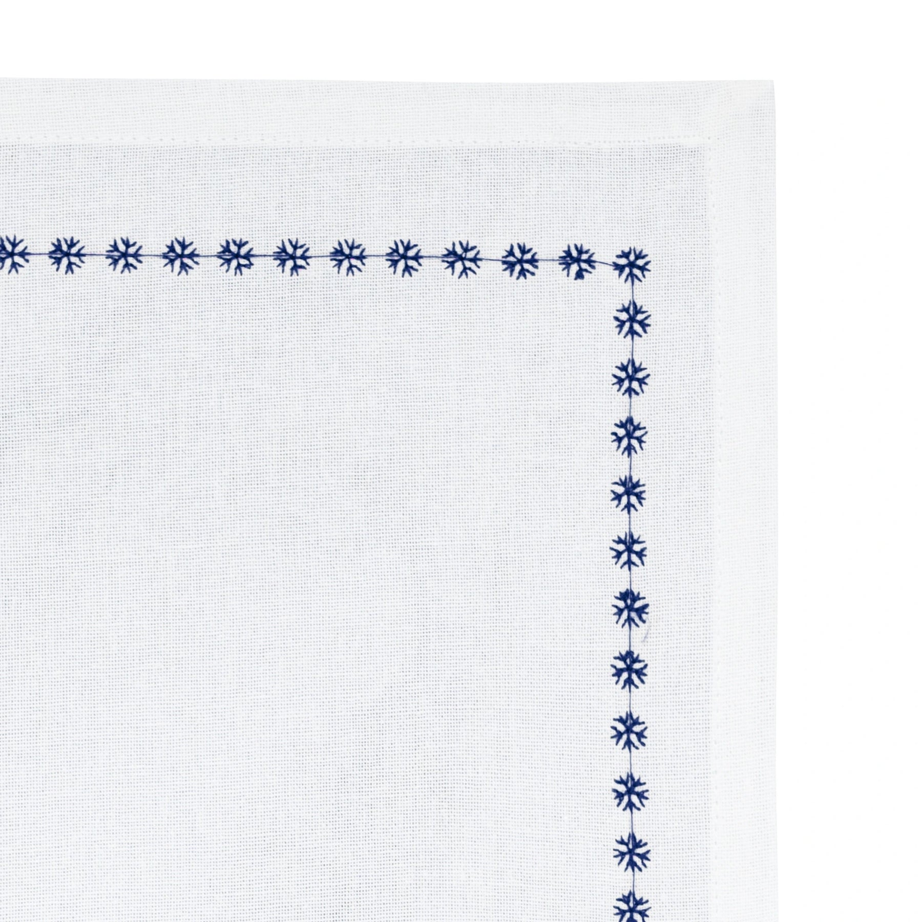 Navy Blue Snowflake Dinner Napkins