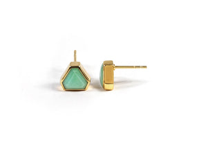 Beautiful chrysoprase earrings for women featuring 7mm Chrysoglow stones with a comfortable fit.