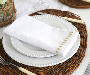 Crisp white napkins, ready for any occasion