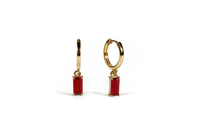 Huggie Earrings for Women - Red Mirage