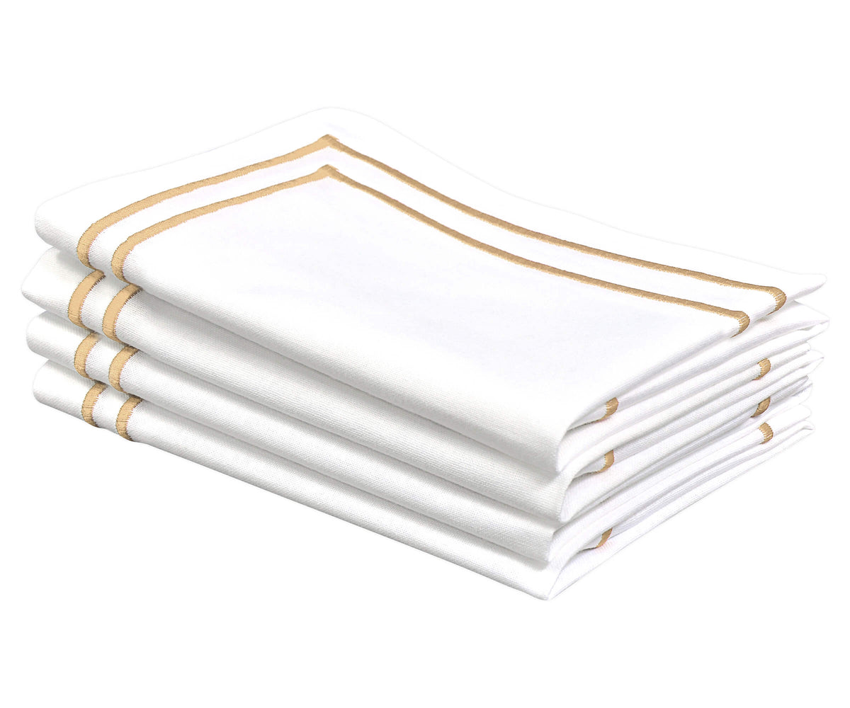 Gold dinner napkins - All cotton and Linen