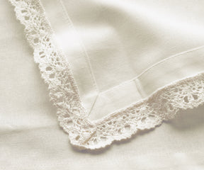 Off White Napkins - Lace Trim