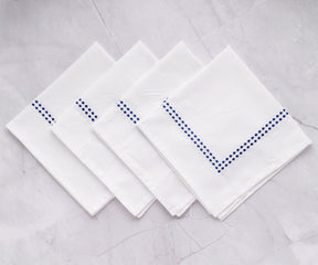 Blue Embroidered Pearls Napkins