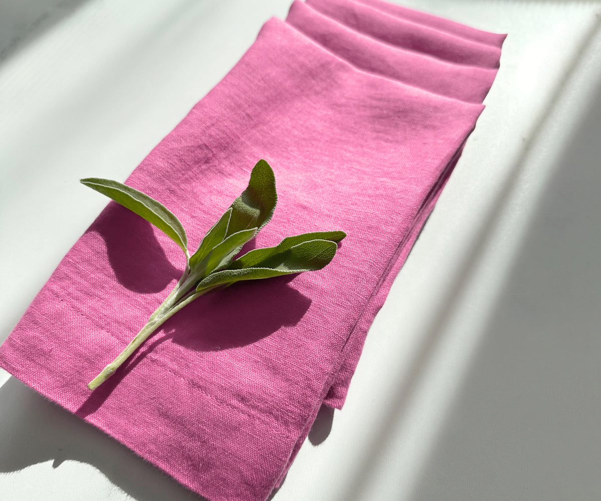 Baby Pink Linen Napkins