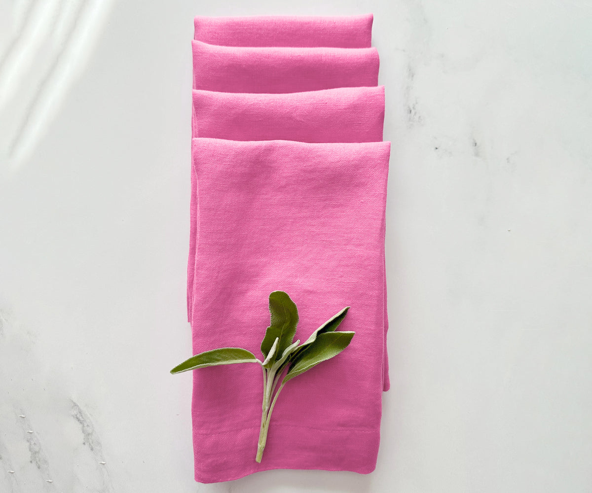 Baby Pink Linen Napkins